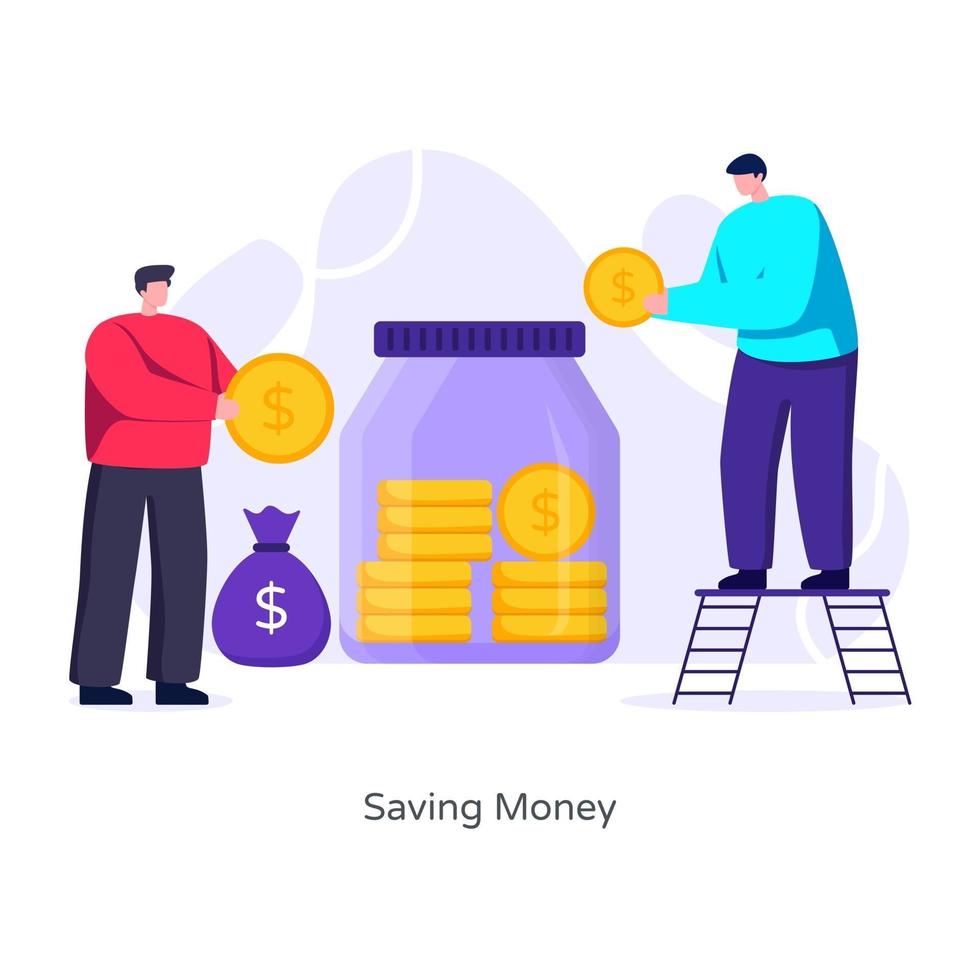 Saving Money Jar vector