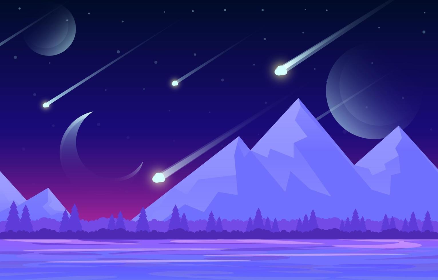 Meteor Rain Background vector