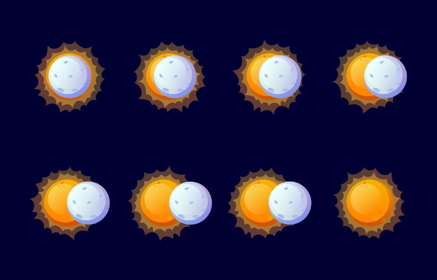 icono de eclipse solar vector