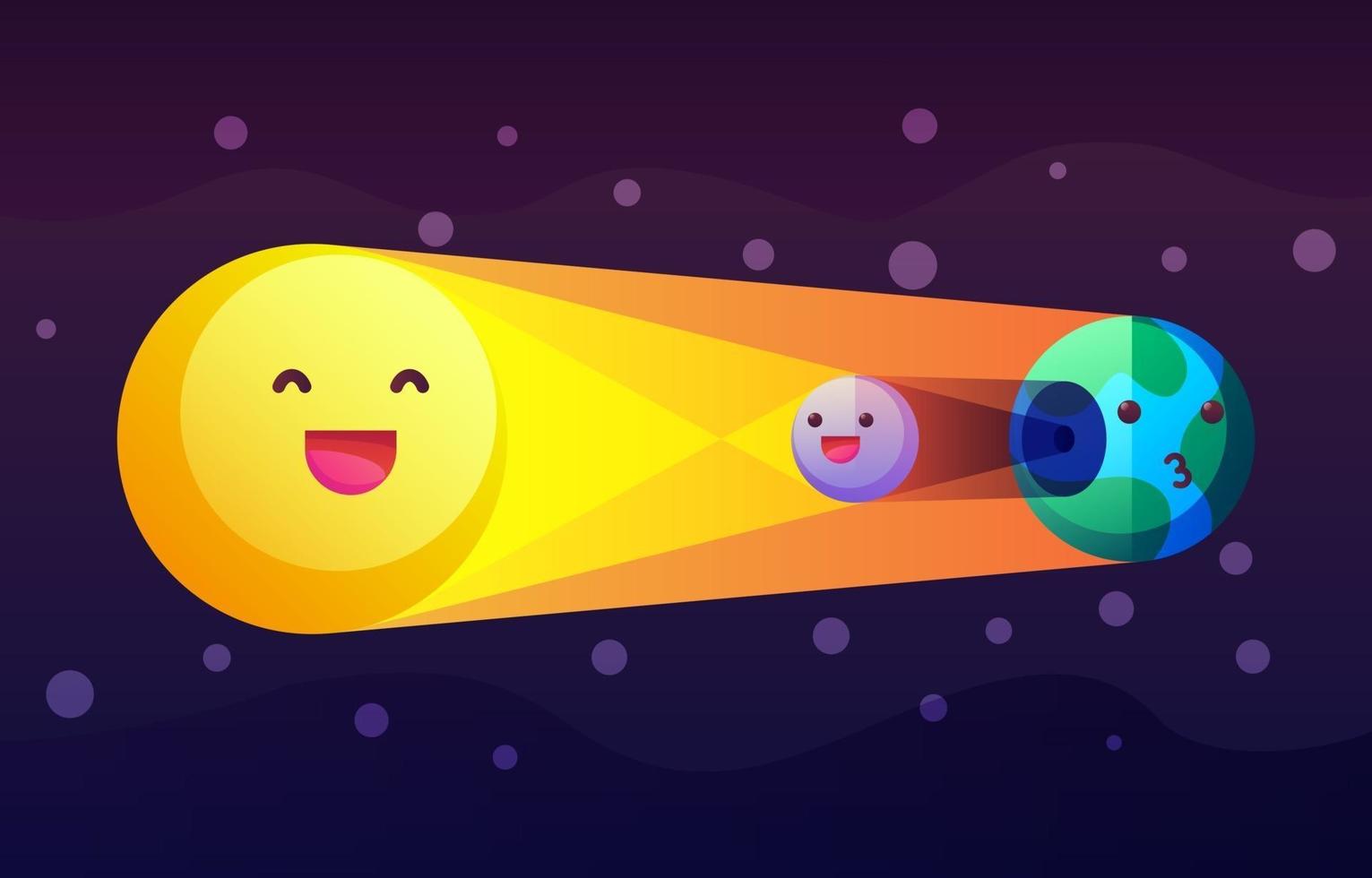 Solar Eclipse Illustration vector