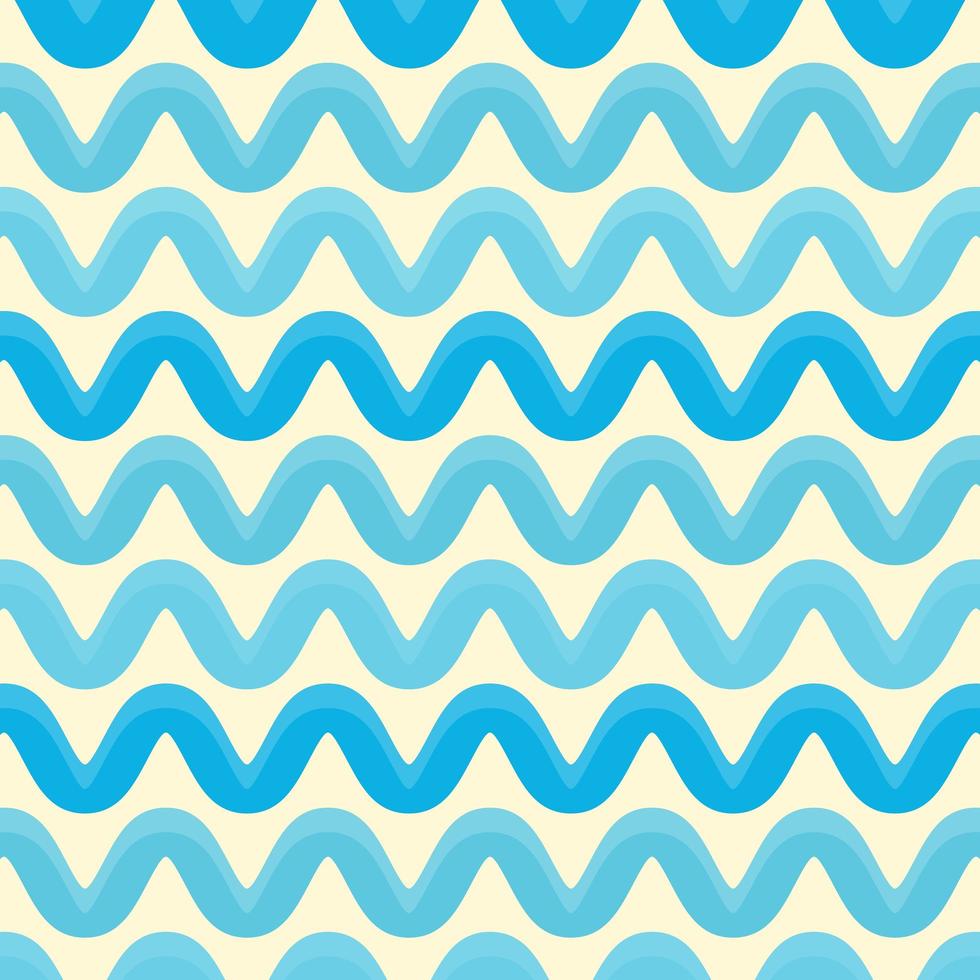 Wave seamless pattern. blue wavy textures. sea geometric vector