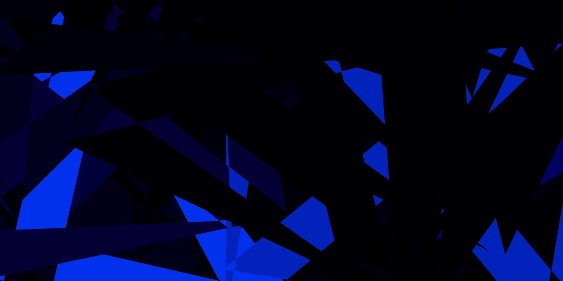 Dark blue vector background with triangles.