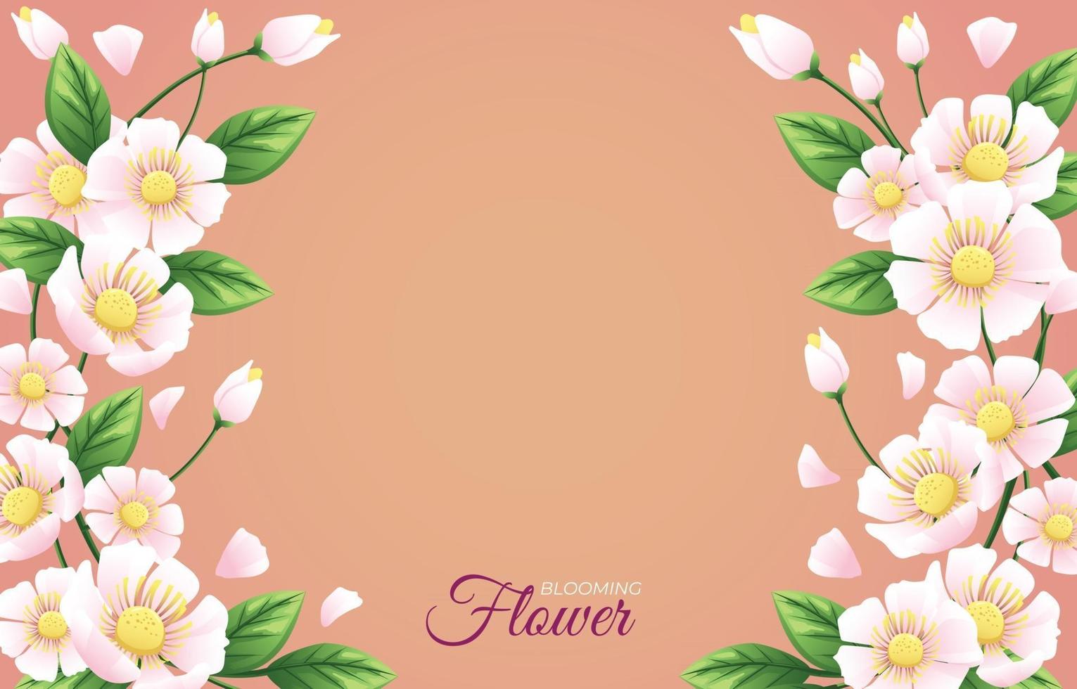 Soft Blooming Flower Background vector