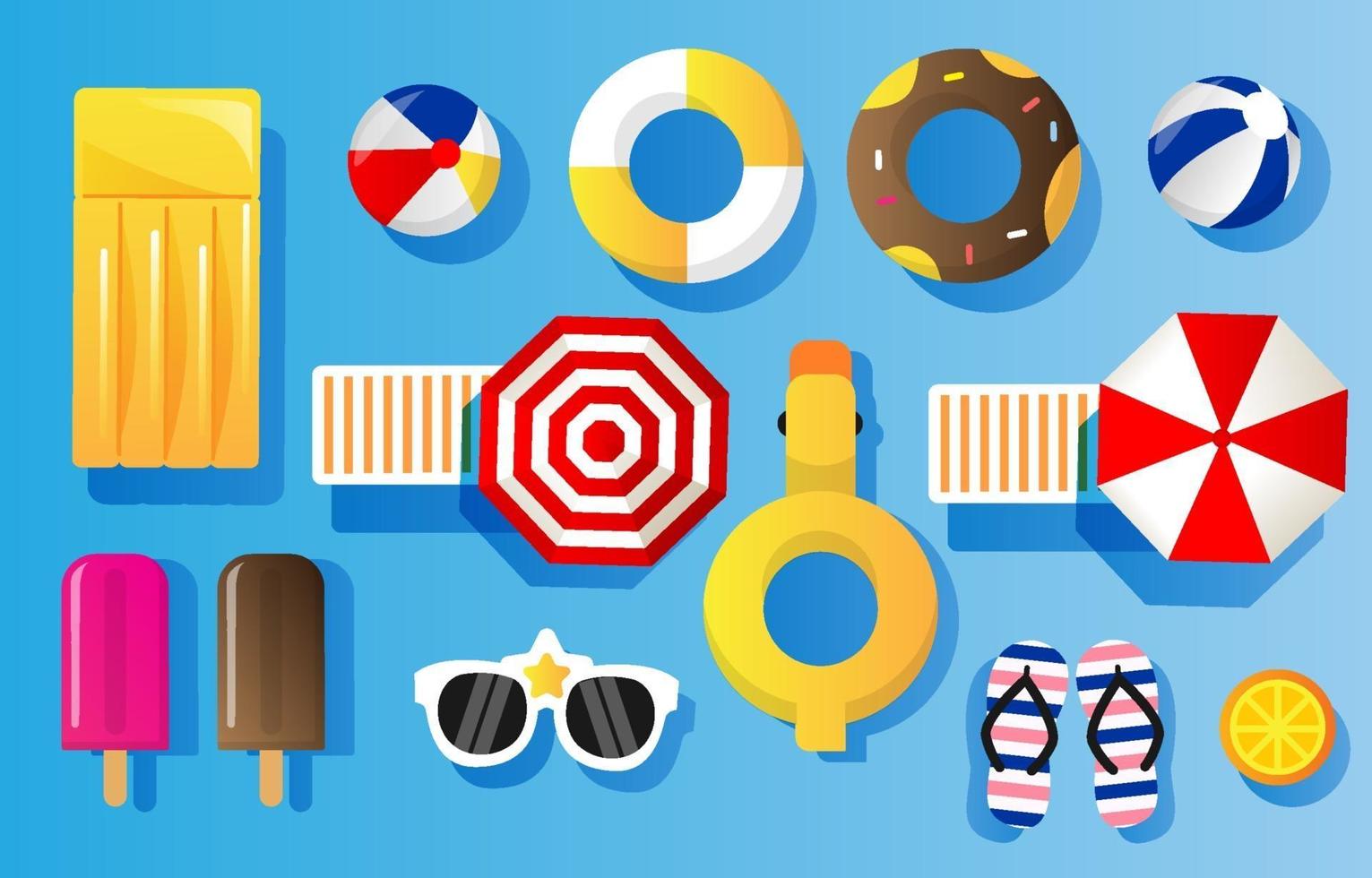 Swimming Pool Elements vector