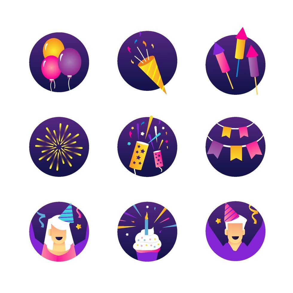 Fireworks Element Collection vector