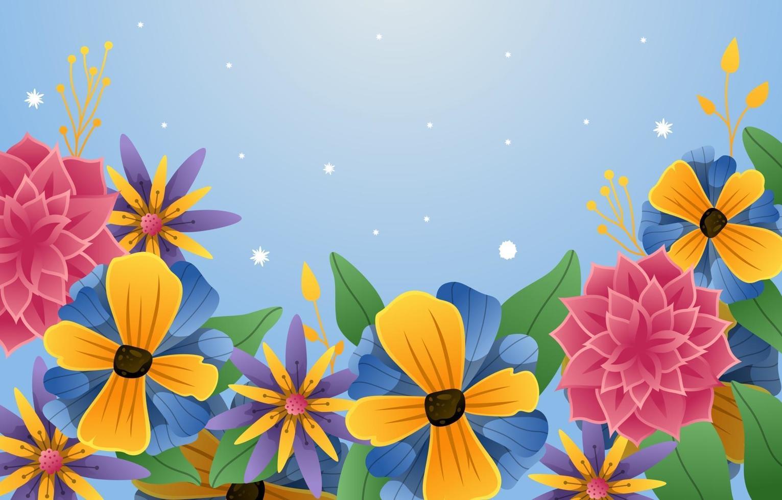 Elegant Blooming Flower Background Concept vector