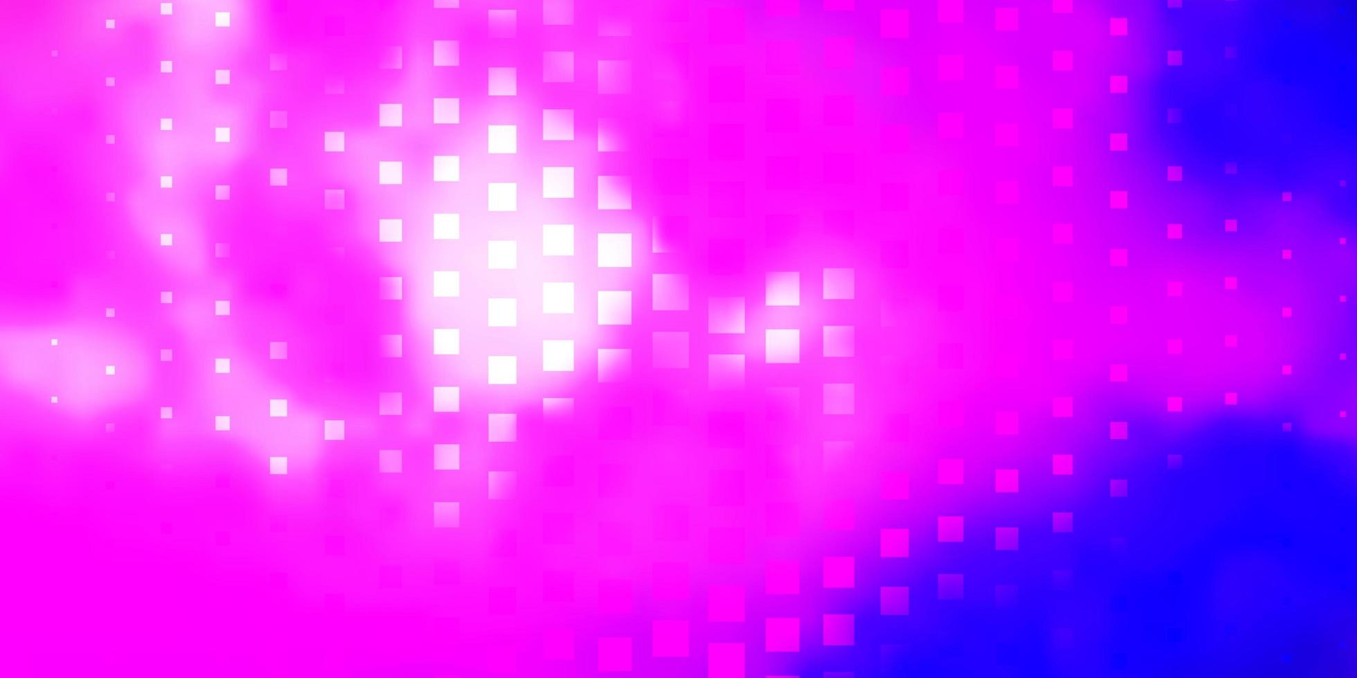 Fondo de vector violeta, rosa claro en estilo poligonal. Ilustración colorida con rectángulos y cuadrados degradados. patrón para folletos comerciales, folletos