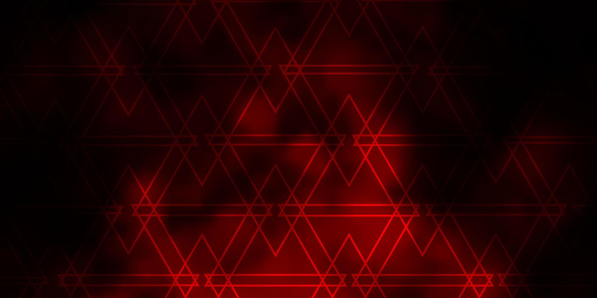 Dark Red vector background with triangles. Decorative design in abstract style with triangles. Template for landing pages.