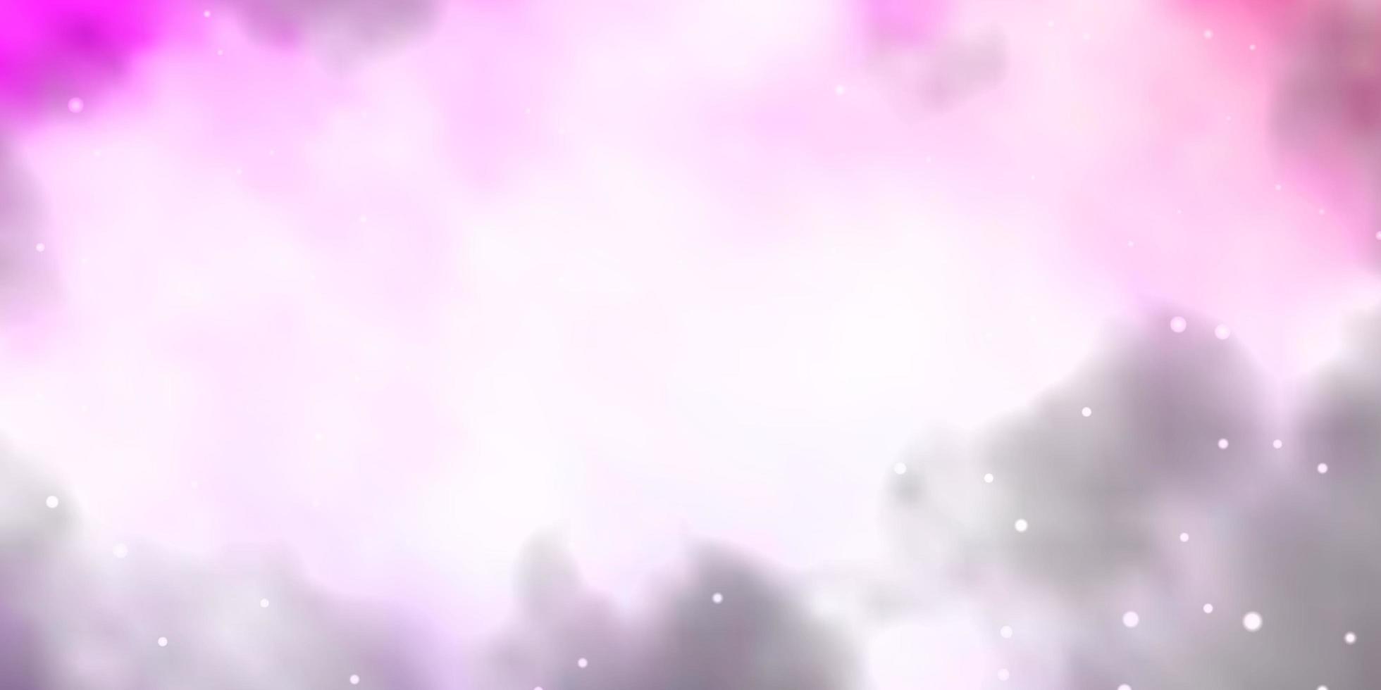 Light Purple, Pink vector texture with beautiful stars. Shining colorful illustration with small and big stars. Theme for cell phones.