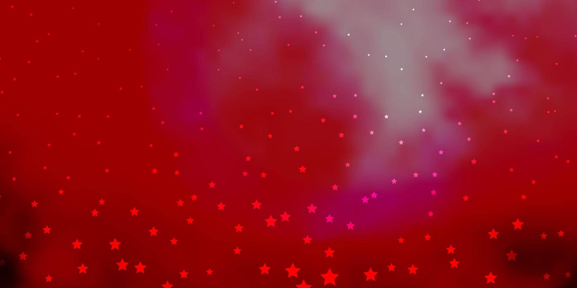 patrón de vector de color rosa oscuro, rojo con estrellas abstractas. Ilustración colorida brillante con estrellas grandes y pequeñas. mejor diseño para su anuncio, cartel, banner.