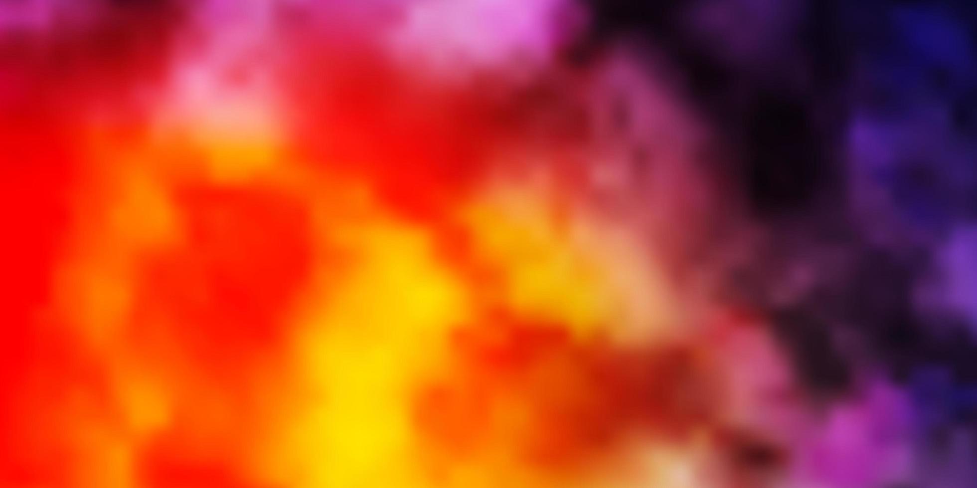 textura de vector de color rosa claro, amarillo con cielo nublado. nubes de colores abstractos en la ilustración de degradado. plantilla para páginas de destino.