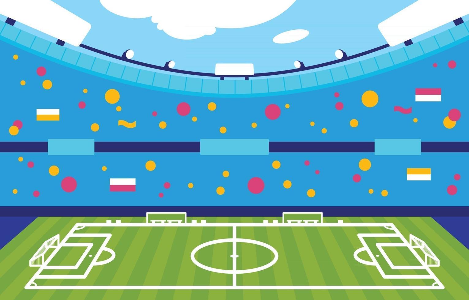 fondo del estadio de futbol vector