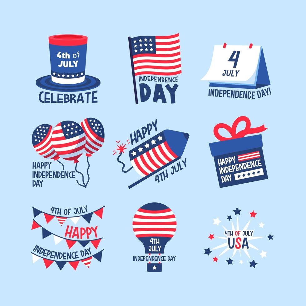 4th of July Icon and Sticker vector