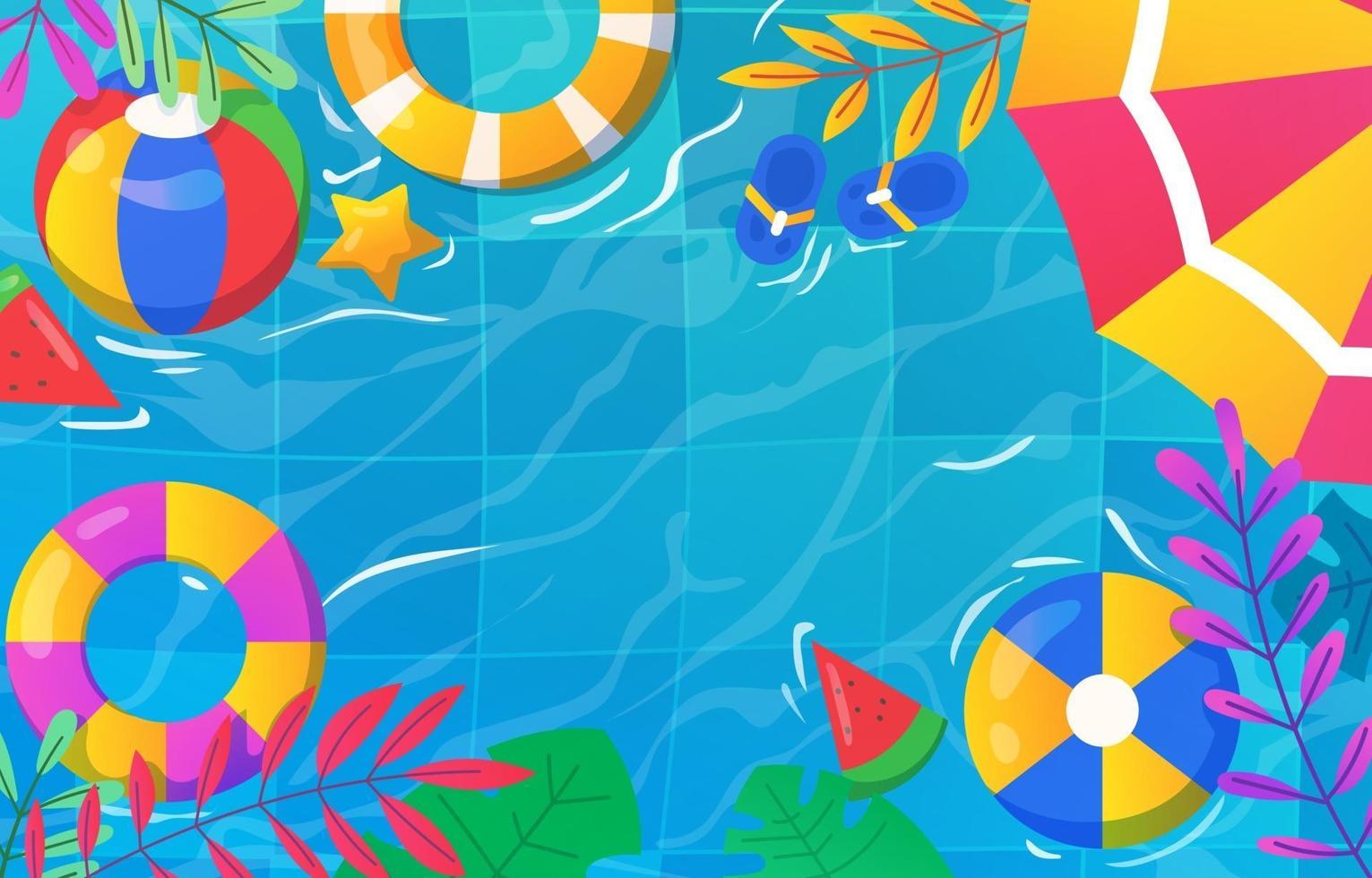 Swimming Activity Background vector