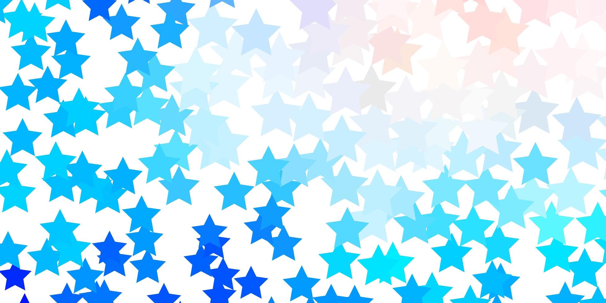 Light Pink, Blue vector pattern with abstract stars. Decorative illustration with stars on abstract template. Pattern for new year ad, booklets.