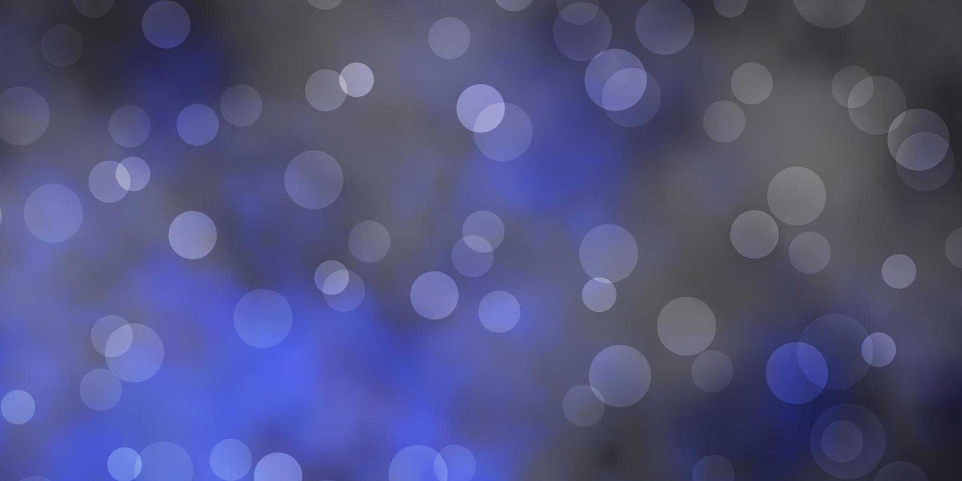 textura de vector azul oscuro con círculos. Ilustración abstracta moderna con formas circulares de colores. patrón para fondos de pantalla, cortinas.