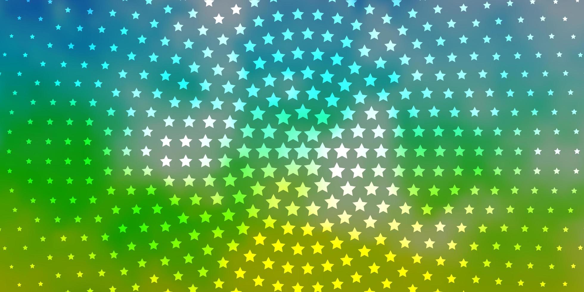 Light Multicolor vector template with neon stars. Colorful illustration with abstract gradient stars. Theme for cell phones.