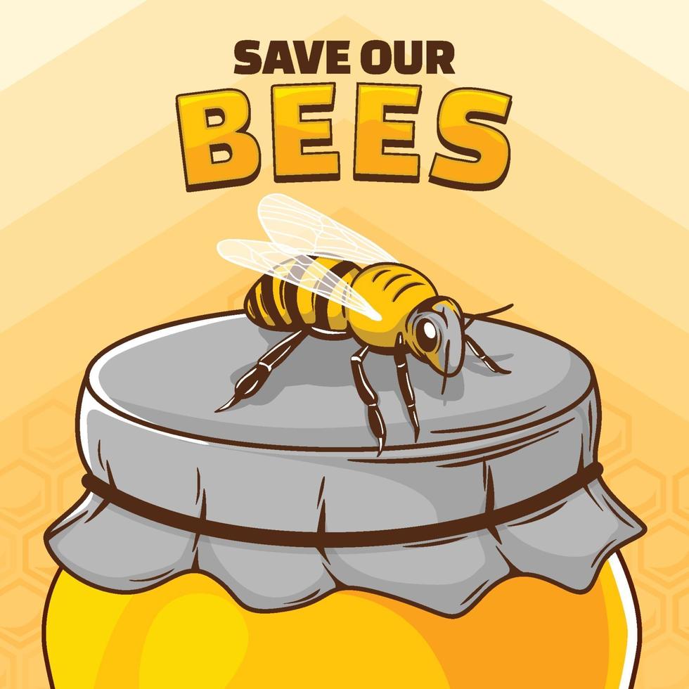 salva nuestras abejas vector