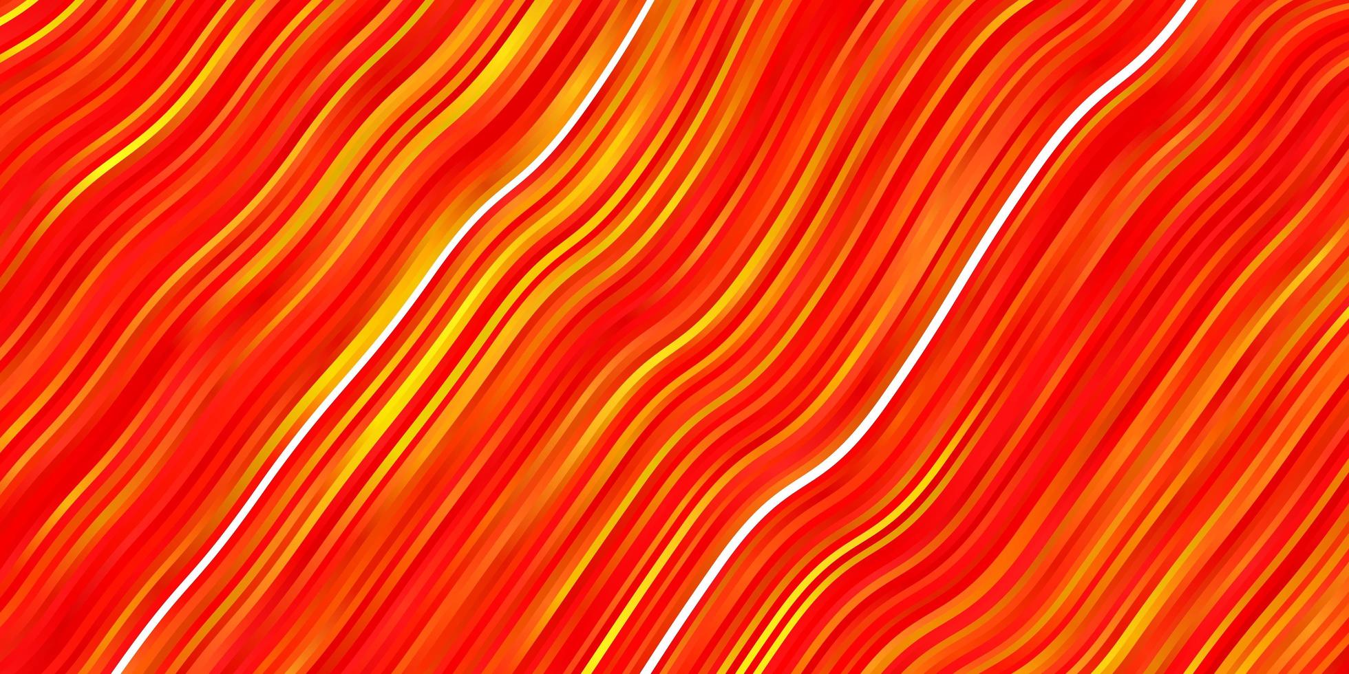 Light Orange vector background with bent lines. Brand new colorful illustration with bent lines. Pattern for ads, commercials.