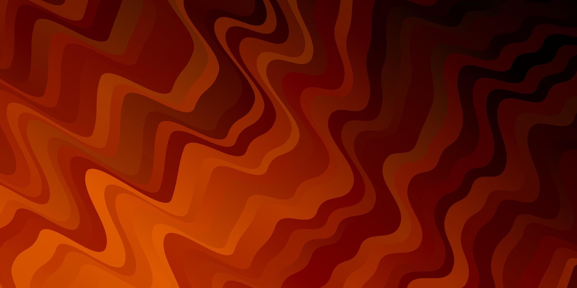 Dark Orange vector pattern with curved lines. Brand new colorful illustration with bent lines. Smart design for your promotions.