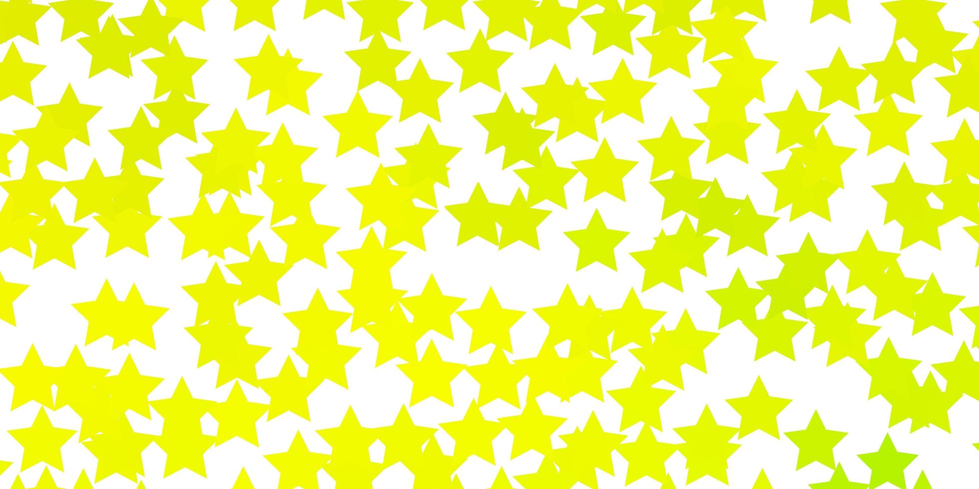 Light Green, Yellow vector pattern with abstract stars. Modern geometric abstract illustration with stars. Best design for your ad, poster, banner.