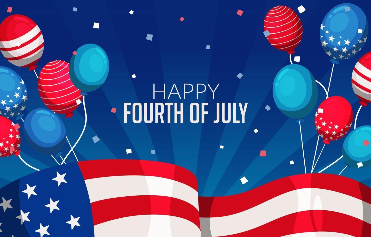 Festivity of the Fourth of July Concept vector