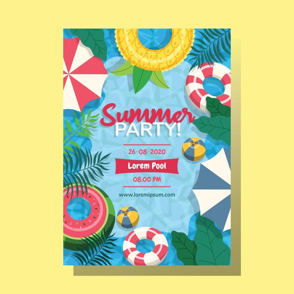 Pool Party Invitation vector