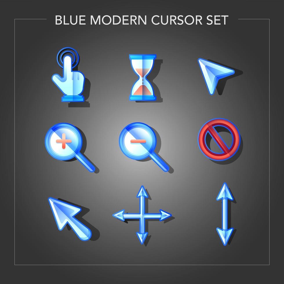 cursor de negocios azul moderno brillante vector