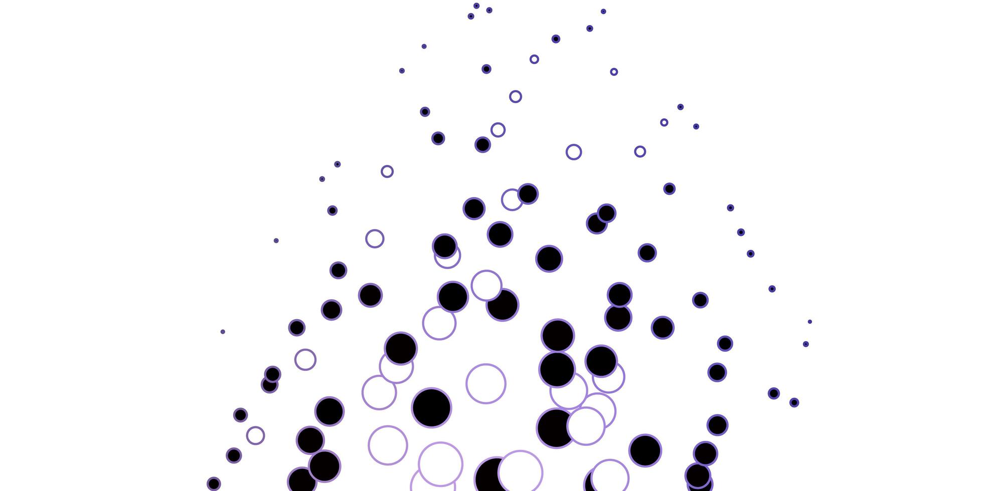 plantilla de vector de color púrpura oscuro con círculos. Ilustración colorida con puntos degradados en estilo natural. diseño para sus comerciales.