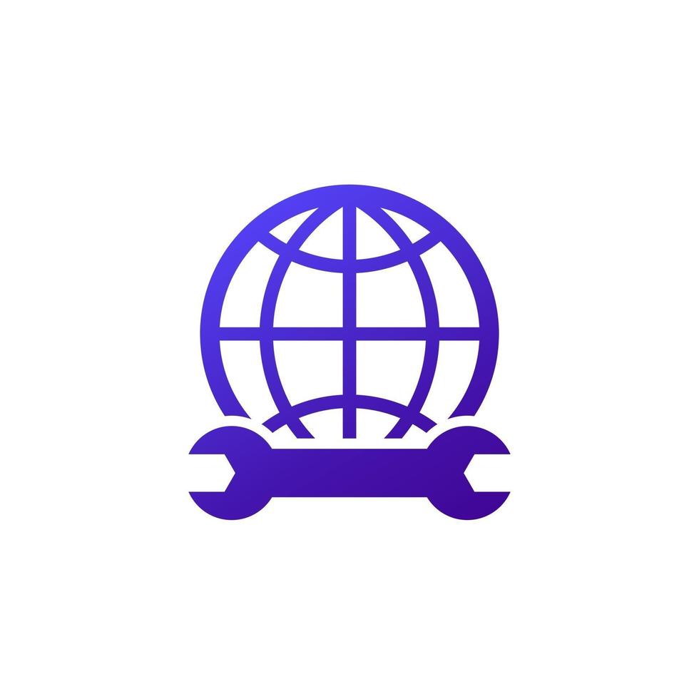 network settings icon for web and apps vector