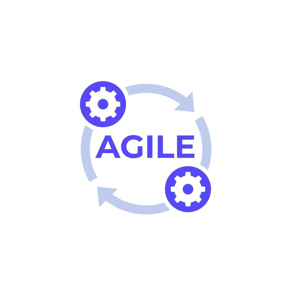 Agile development icon on white vector