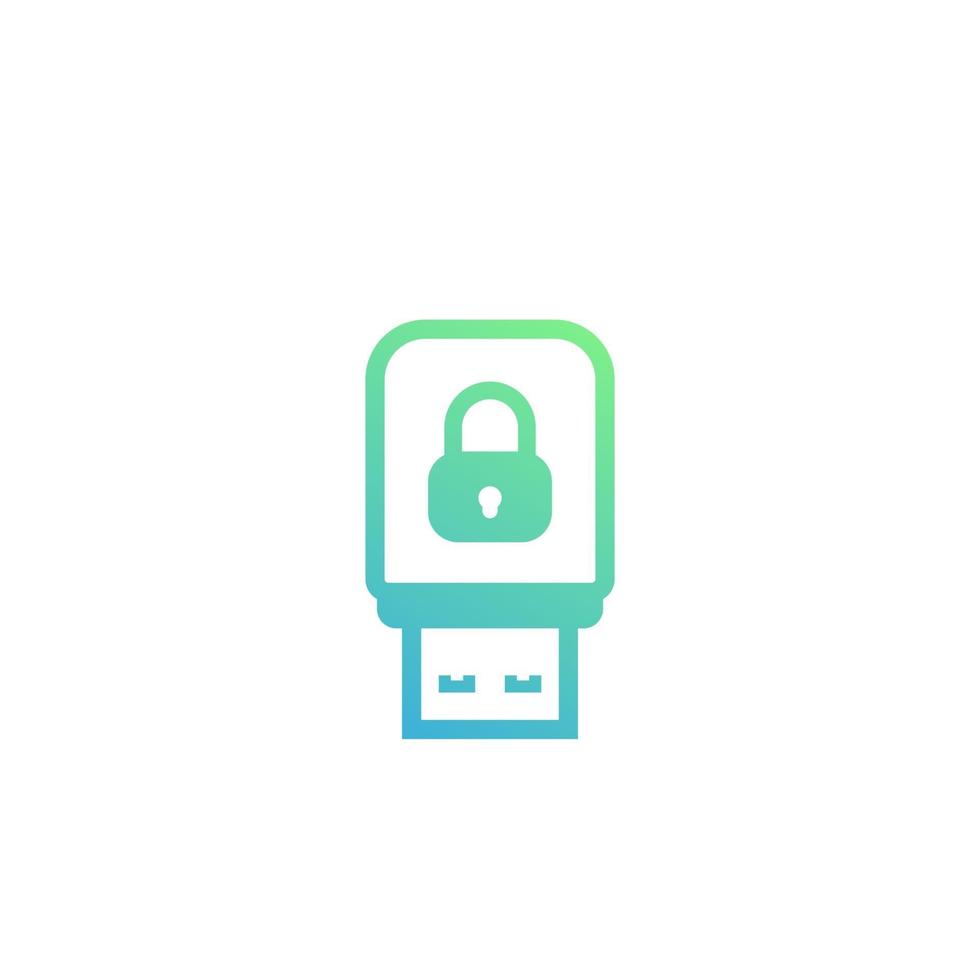 security key, usb stick icon vector