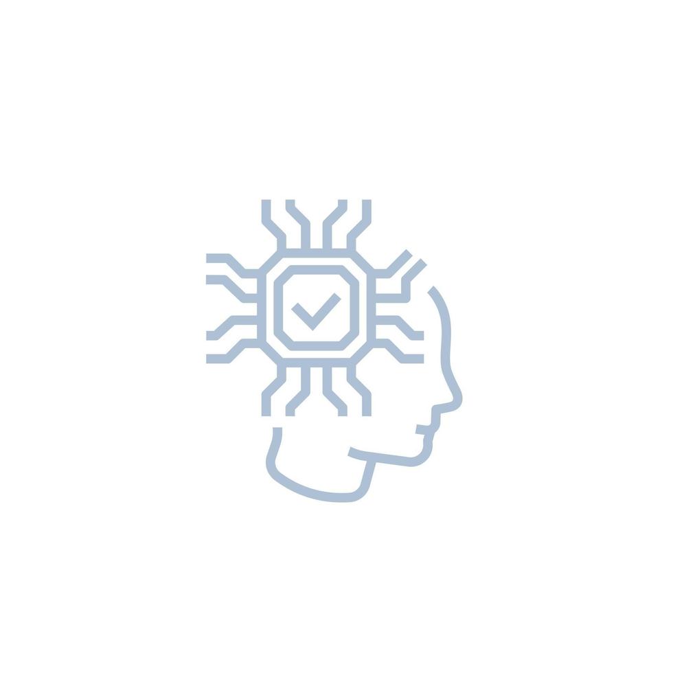 Machine learning, artificial neural network icon vector