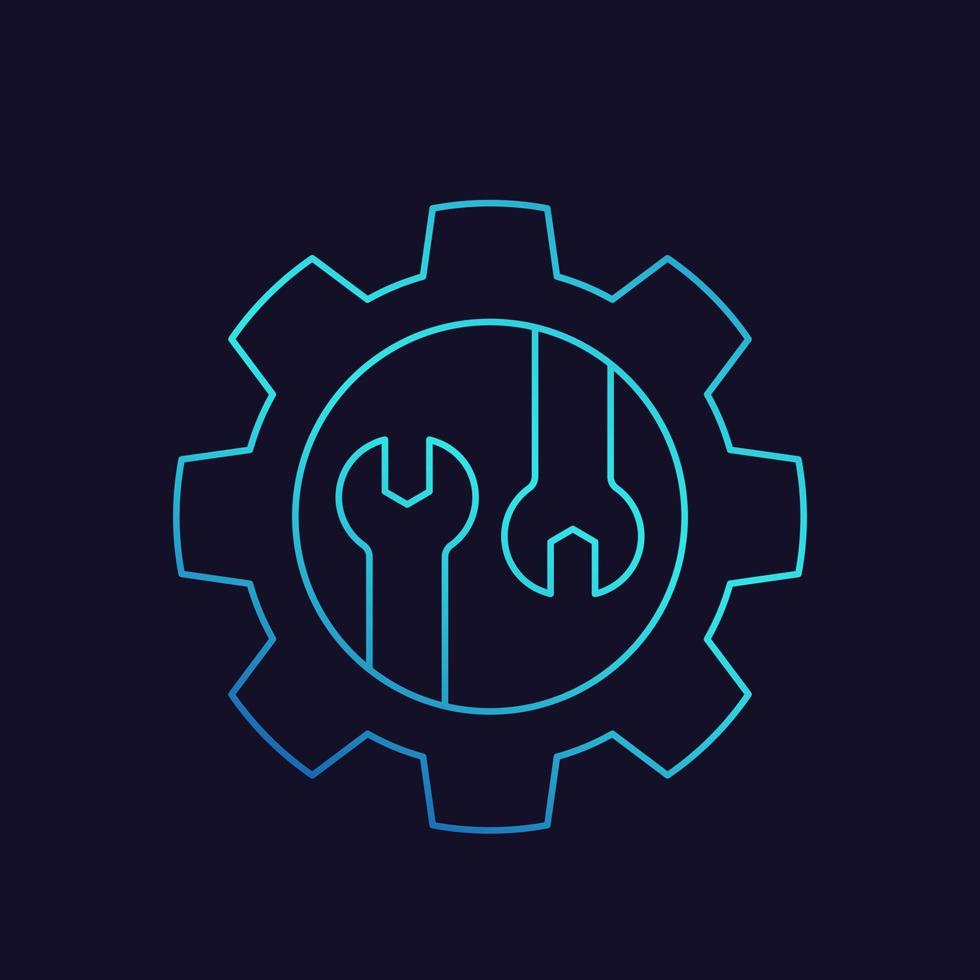 repair service line icon vector
