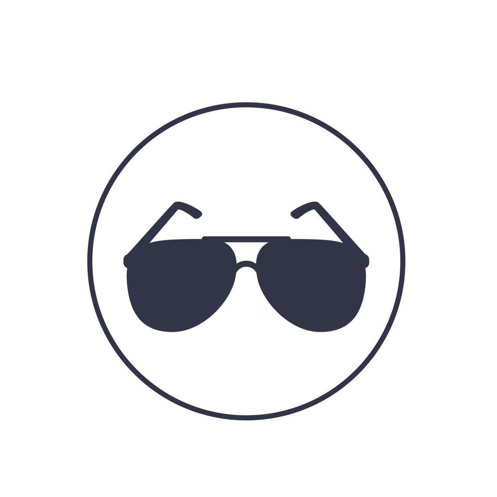 sunglasses vector icon on white