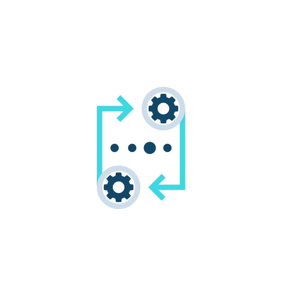 icon with cogwheels vector