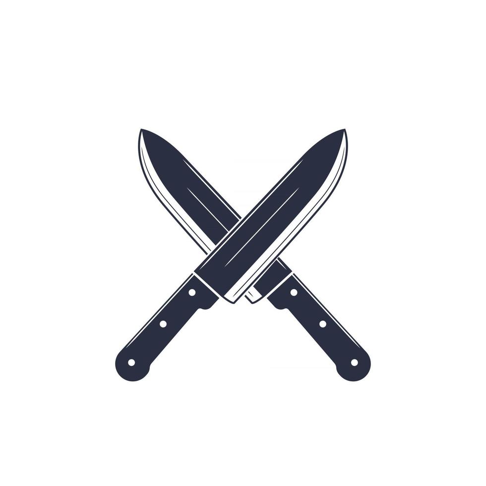 Knives isolated on white, vector