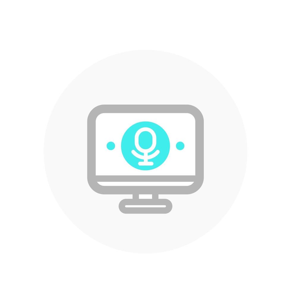 speech recognition technology icon vector