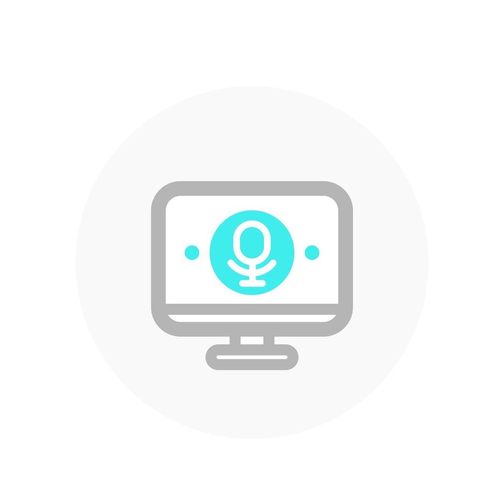 speech recognition technology icon vector