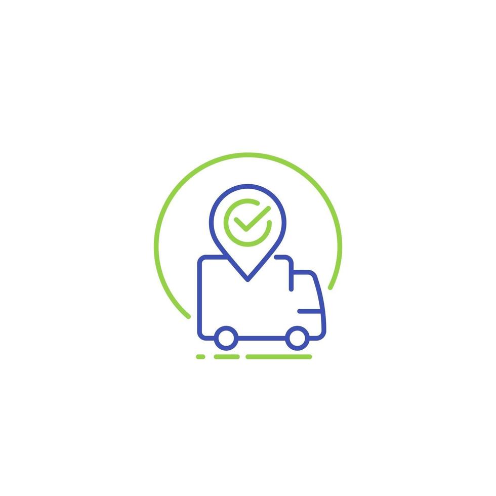 shipping, delivery icon, line style vector