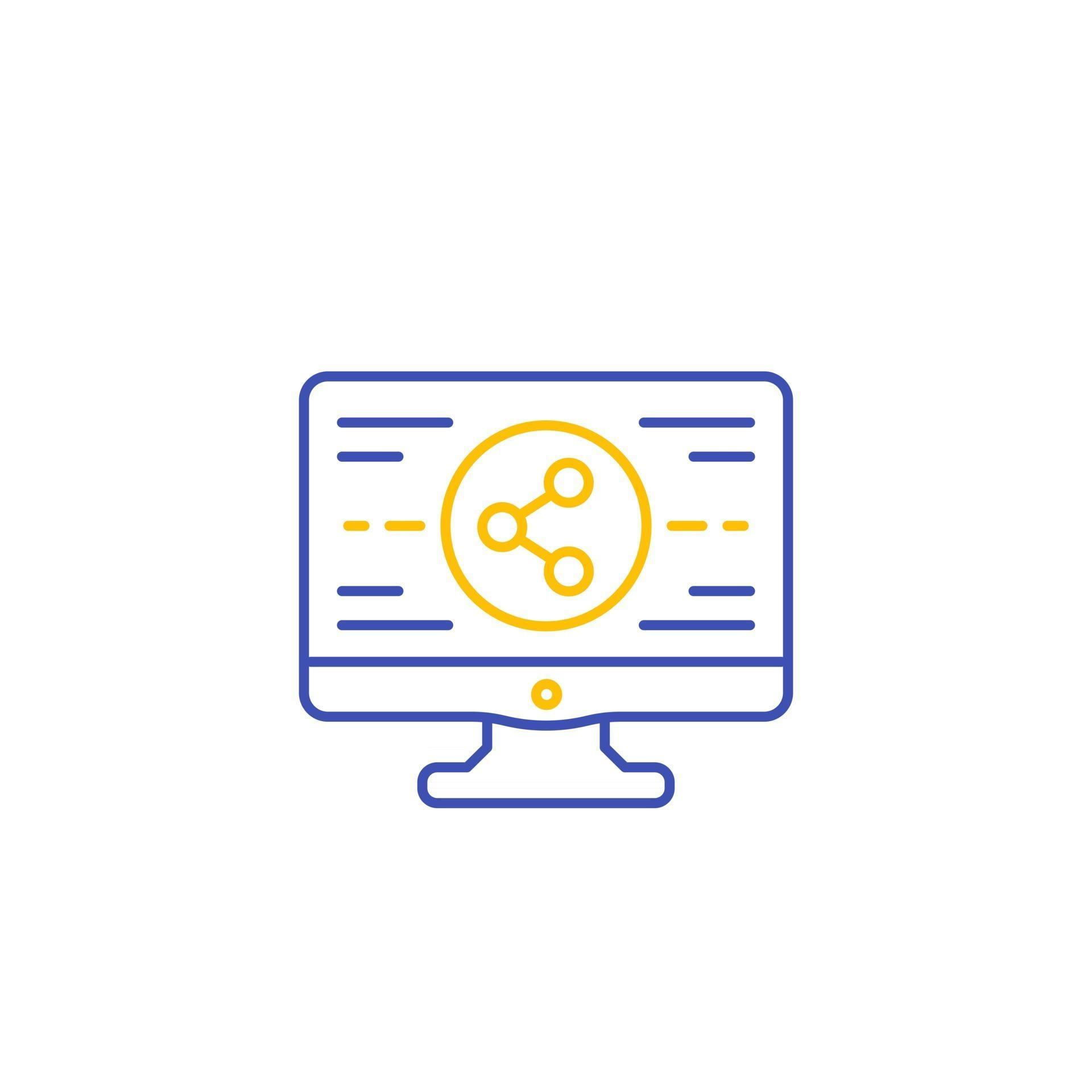 Shared screen vector linear icon 2837736 Vector Art at Vecteezy