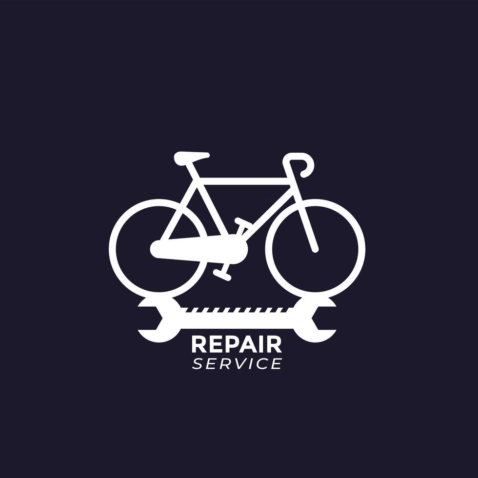 logotipo de vector de servicio de reparación de bicicletas