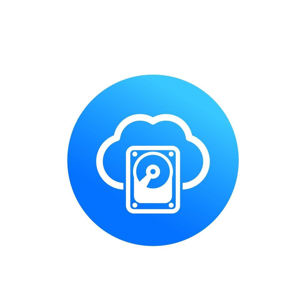 cloud data storage, hosting vector icon