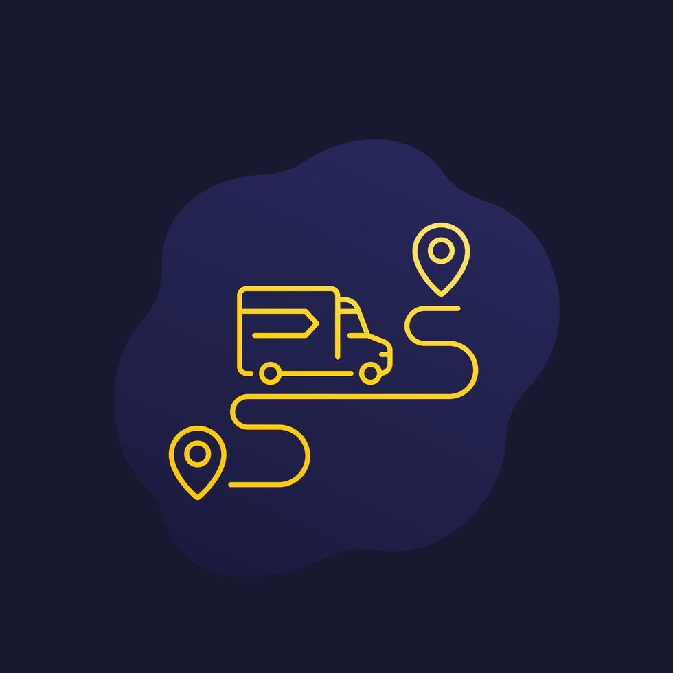 delivery service icon, logistics concept, line illustration vector