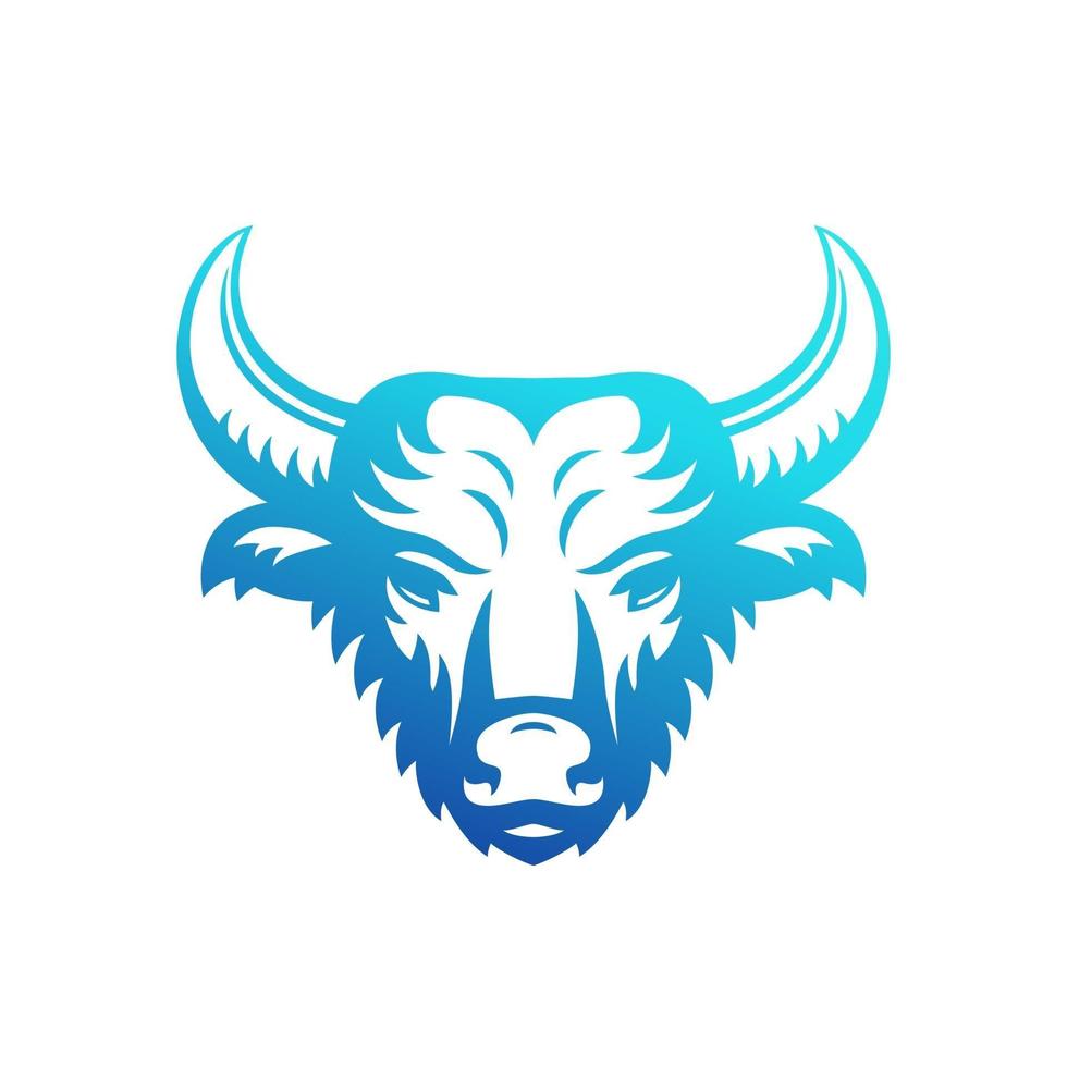 buffalo head vector logo