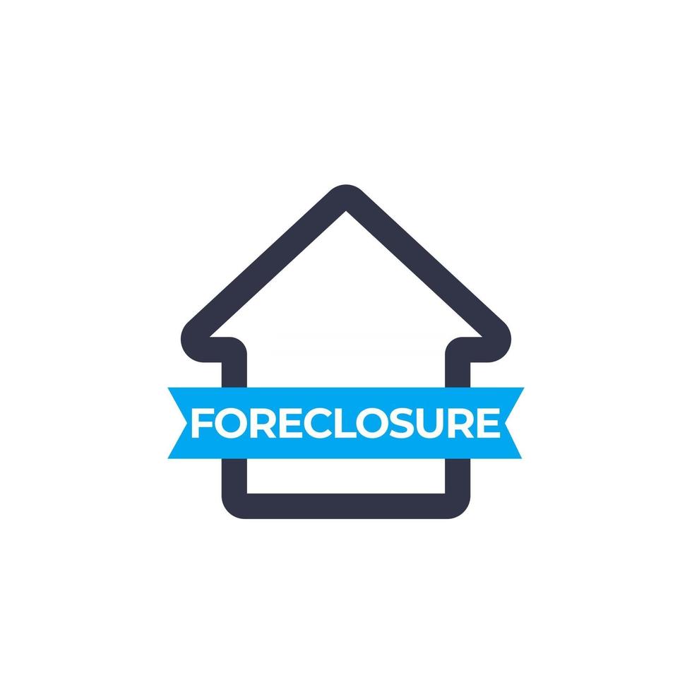 foreclosure icon, vector sign