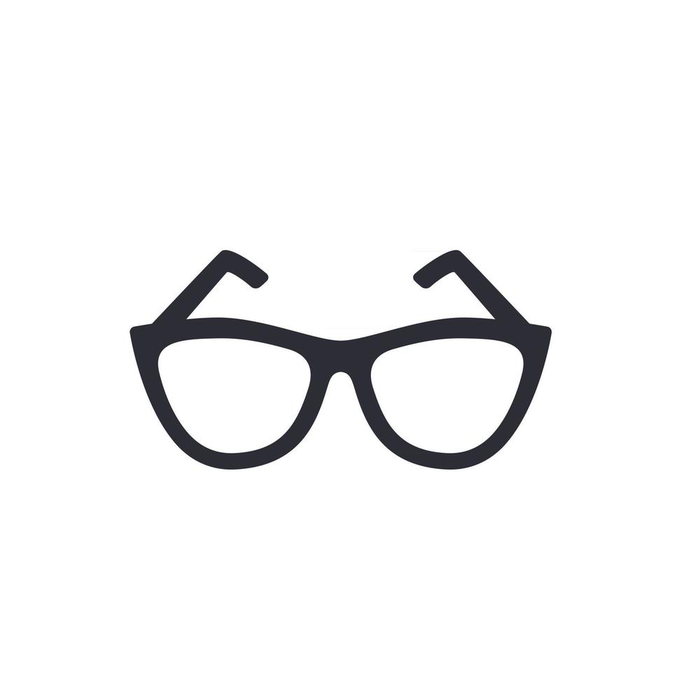 icono de vector de gafas en blanco