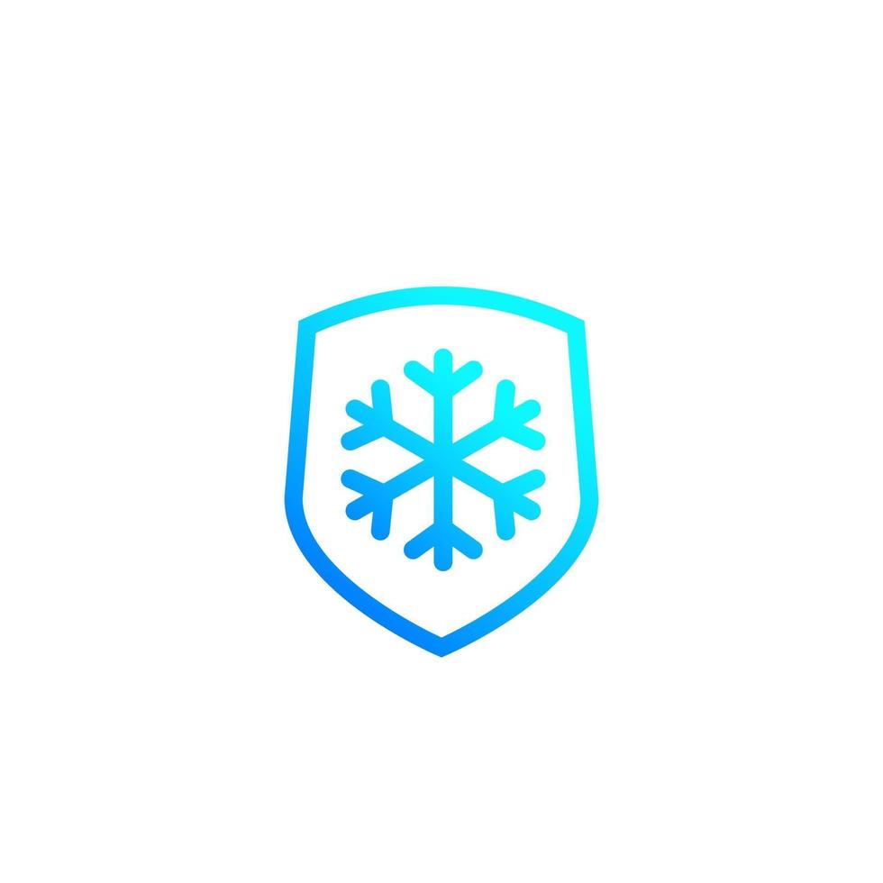 Frost resistant, resistance vector icon