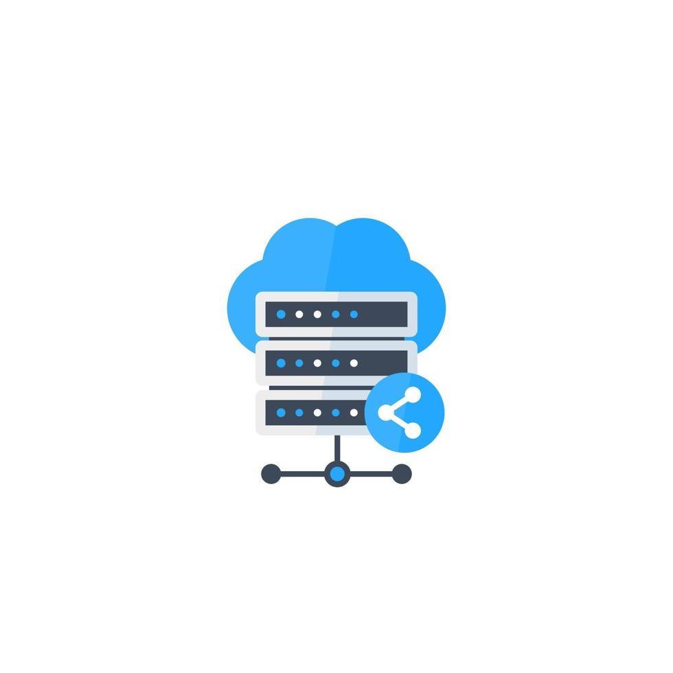 mainframe, shared hosting icon vector