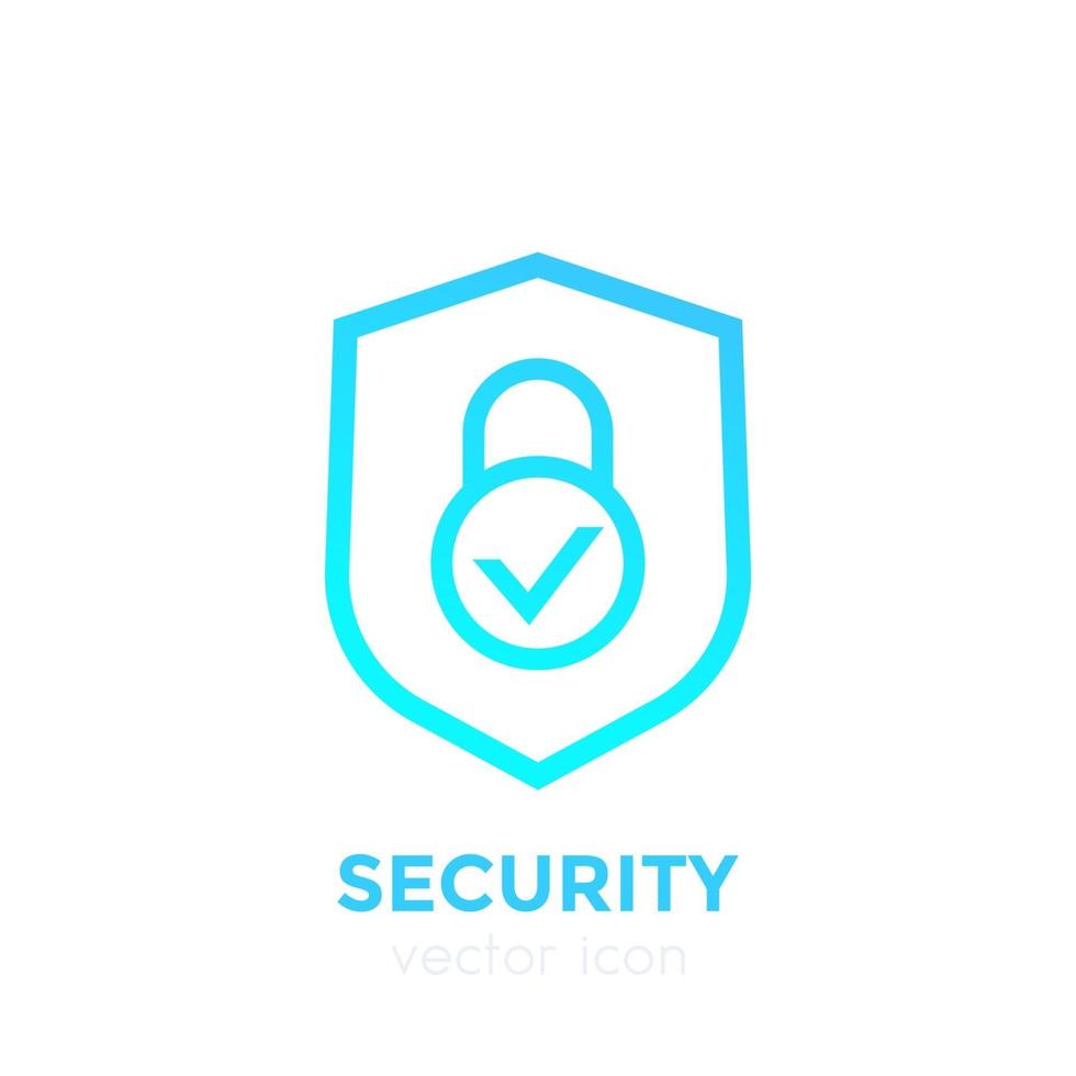 icono de escudo, vector de concepto de seguridad